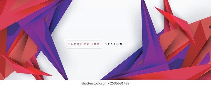 Minimal geometric abstract background. Low poly dynamic triangle design. Trendy techno business template for wallpaper, banner, background or landing