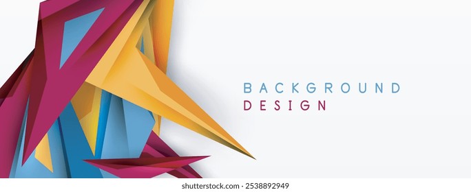 Minimaler geometrischer abstrakter Hintergrund. Dynamisches Dreieck mit niedrigem Poly-Wert. Trendy Techno Business Template für Tapete, Banner, Hintergrund oder Landung