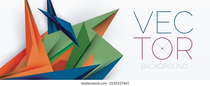 Minimal geometric abstract background. Low poly dynamic triangle design. Trendy techno business template for wallpaper, banner, background or landing