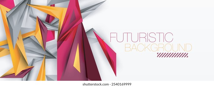 Minimaler geometrischer abstrakter Hintergrund. Dynamisches Dreieck mit niedrigem Poly-Wert. Trendy Techno Business Template für Tapete, Banner, Hintergrund oder Landung