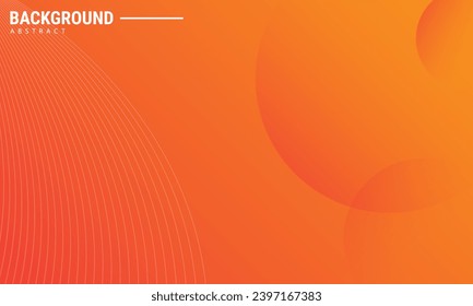 Minimaler geometrischer abstrakter Hintergrund in orangefarbener Farbe. Orangefarbene Elemente mit flüssigen Farbverläufen und gekrümmten Linien. Dynamische Formzusammensetzung. EPS10-Vektor