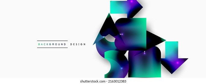 Fondo abstracto geométrico mínimo. Fondo de composición de formas primitivas. Plantilla de negocios de moda para tecno para papel de pared, banner, fondo o aterrizaje