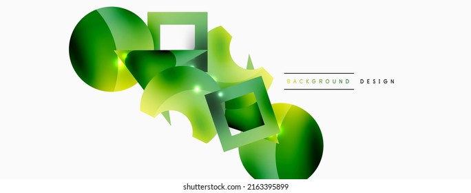 Minimal geometric abstract background. Primitive shapes composition backdrop. Trendy techno business template for wallpaper, banner, background or landing