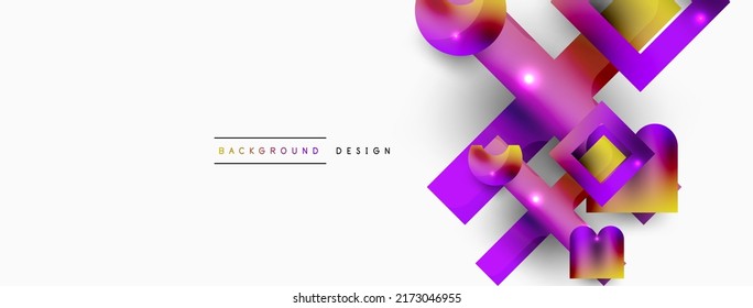 Fondo abstracto geométrico mínimo. Fondo de composición de formas primitivas. Plantilla de negocios de moda para tecno para papel de pared, banner, fondo o aterrizaje