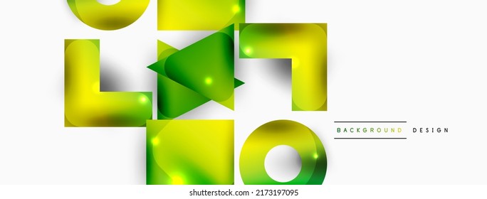 Minimal geometric abstract background. Primitive shapes composition backdrop. Trendy techno business template for wallpaper, banner, background or landing