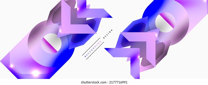 Minimal geometric abstract background. Primitive shapes composition backdrop. Trendy techno business template for wallpaper, banner, background or landing