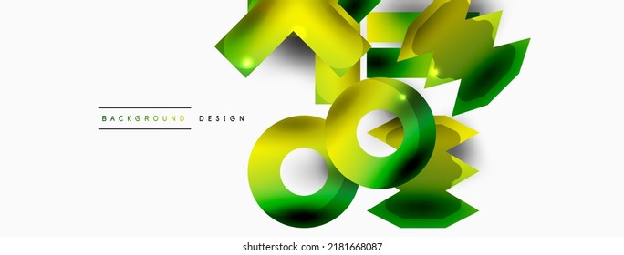 Minimal geometric abstract background. Primitive shapes composition backdrop. Trendy techno business template for wallpaper, banner, background or landing