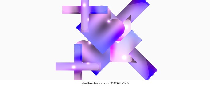 Minimaler geometrischer abstrakter Hintergrund. Der Hintergrund für die Komposition von primitiven Formen. Trendy Techno Business Template für Tapete, Banner, Hintergrund oder Landung
