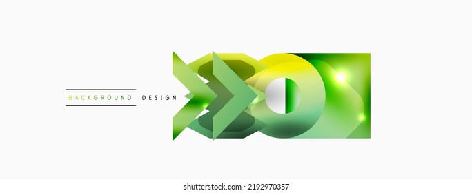 Minimal geometric abstract background. Primitive shapes composition backdrop. Trendy techno business template for wallpaper, banner, background or landing