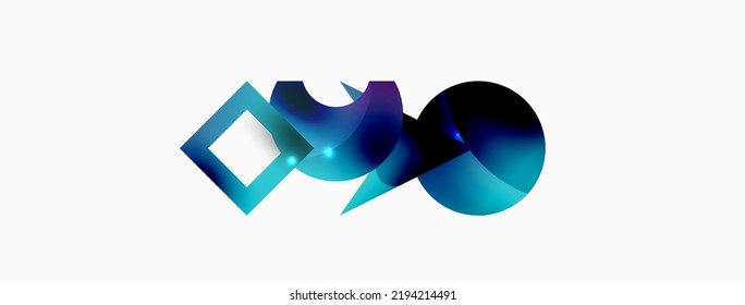 Minimaler geometrischer abstrakter Hintergrund. Der Hintergrund für die Komposition von primitiven Formen. Trendy Techno Business Template für Tapete, Banner, Hintergrund oder Landung