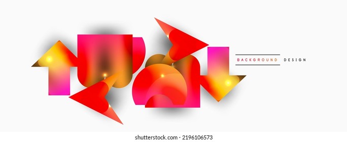 Minimal geometric abstract background. Primitive shapes composition backdrop. Trendy techno business template for wallpaper, banner, background or landing