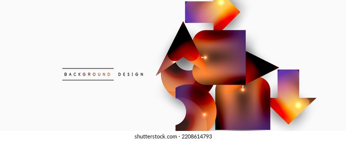 Fondo abstracto geométrico mínimo. Fondo de composición de formas primitivas. Plantilla de negocios de moda para tecno para papel de pared, banner, fondo o aterrizaje