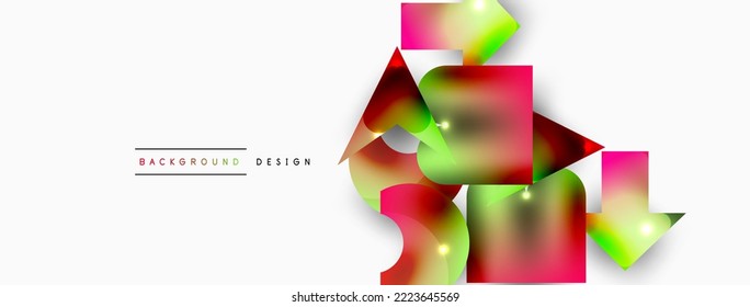 Minimal geometric abstract background. Primitive shapes composition backdrop. Trendy techno business template for wallpaper, banner, background or landing