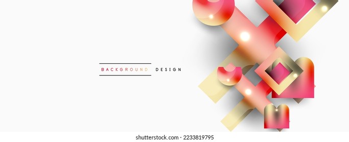 Minimaler geometrischer abstrakter Hintergrund. Der Hintergrund für die Komposition von primitiven Formen. Trendy Techno Business Template für Tapete, Banner, Hintergrund oder Landung