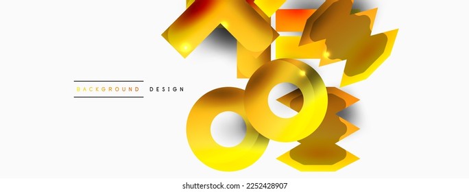 Minimal geometric abstract background. Primitive shapes composition backdrop. Trendy techno business template for wallpaper, banner, background or landing
