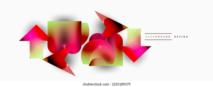 Minimal geometric abstract background. Primitive shapes composition backdrop. Trendy techno business template for wallpaper, banner, background or landing