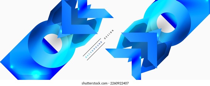 Minimal geometric abstract background. Primitive shapes composition backdrop. Trendy techno business template for wallpaper, banner, background or landing