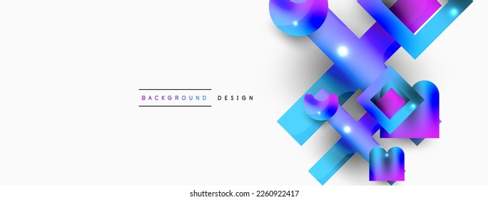 Fondo abstracto geométrico mínimo. Fondo de composición de formas primitivas. Plantilla de negocios de moda para tecno para papel de pared, banner, fondo o aterrizaje