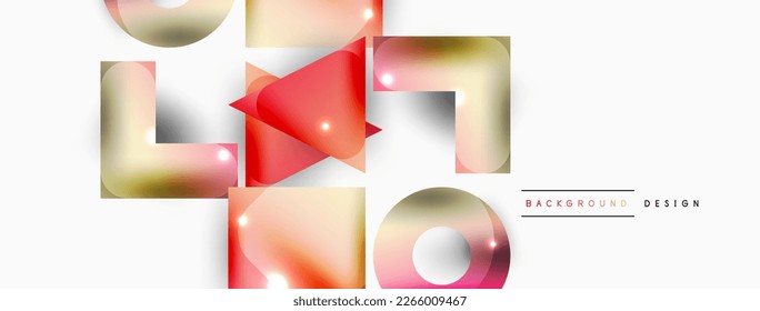 Minimal geometric abstract background. Primitive shapes composition backdrop. Trendy techno business template for wallpaper, banner, background or landing