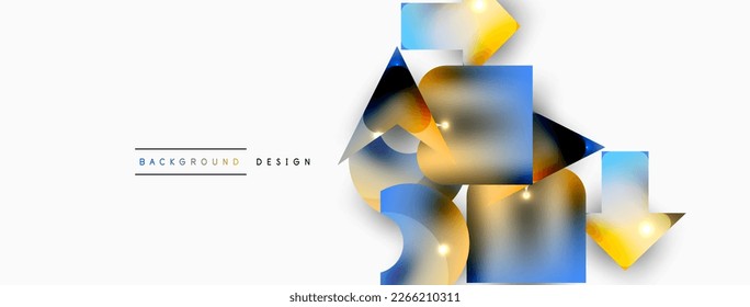 Minimaler geometrischer abstrakter Hintergrund. Der Hintergrund für die Komposition von primitiven Formen. Trendy Techno Business Template für Tapete, Banner, Hintergrund oder Landung