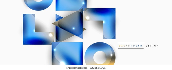 Fondo abstracto geométrico mínimo. Fondo de composición de formas primitivas. Plantilla de negocios de moda para tecno para papel de pared, banner, fondo o aterrizaje