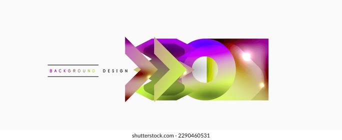 Minimaler geometrischer abstrakter Hintergrund. Der Hintergrund für die Komposition von primitiven Formen. Trendy Techno Business Template für Tapete, Banner, Hintergrund oder Landung