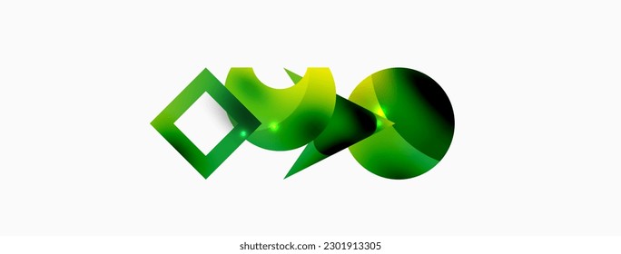 Minimal geometric abstract background. Primitive shapes composition backdrop. Trendy techno business template for wallpaper, banner, background or landing