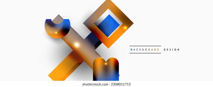 Fondo abstracto geométrico mínimo. Fondo de composición de formas primitivas. Plantilla de negocios de moda para tecno para papel de pared, banner, fondo o aterrizaje