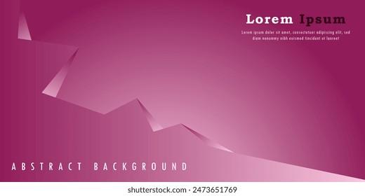 Fondo abstracto geométrico mínimo. Fondo de degradado púrpura con forma geométrica, Formas poco comunes. Vector eps 10
