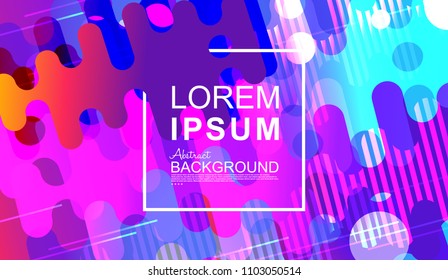 Minimal geometric abstract background with trendy dynamic fluid shapes. 
Vector eps10 illustration