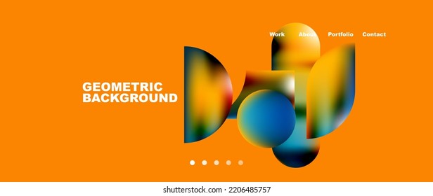 Minimal geometric abstract background, vector illustration for wallpaper banner background or landing page
