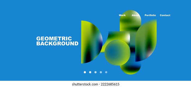 Minimal geometric abstract background, vector illustration for wallpaper banner background or landing page