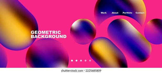 Minimal geometric abstract background, vector illustration for wallpaper banner background or landing page