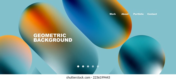 Minimal geometric abstract background, vector illustration for wallpaper banner background or landing page