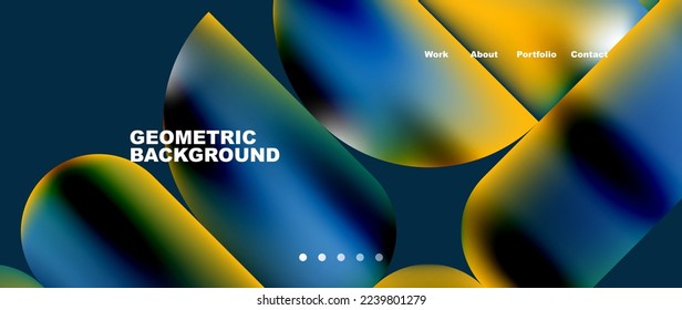 Minimal geometric abstract background, vector illustration for wallpaper banner background or landing page
