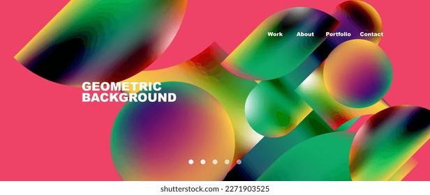 Minimal geometric abstract background, vector illustration for wallpaper banner background or landing page
