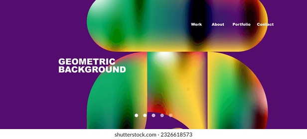 Minimal geometric abstract background, vector illustration for wallpaper banner background or landing page