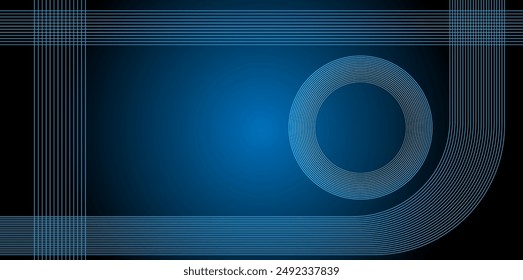 Minimal geometric Abstract blue color background. Dynamic shapes composition. Vector illustration.Eps10 vector