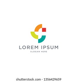minimal geometric abstract logo template