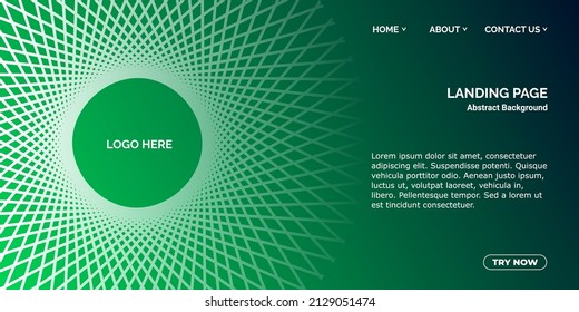 Minimal geometric abstract or spiral abstract background. Dynamic shape composition.With Gradient.Eps.Landing page template.Editable.
