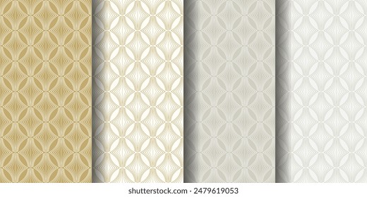 Minimal Geometric Art Deco Inspired Seamless Pattern. Luxury Background.