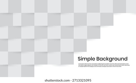 Fondo geométrico mínimo: rejilla Abstractas de verificación 3D en diseño de Vector gris claro
