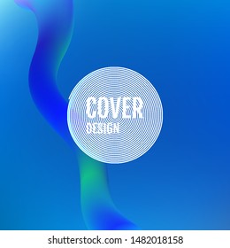 Minimal geometric background. Abstract fluid color pattern