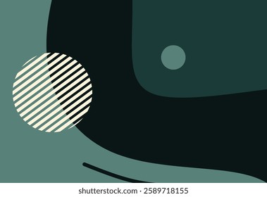 Minimal geometric background. Abstract shapes composition in memphis style.