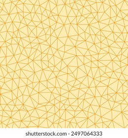 Minimal geometric background. Amber color. Tiny triangles size. Light lines weight. Repeatable pattern. Seamless tileable vector illustration.