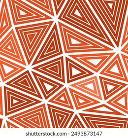Minimal geometric background. Big triangle size. Multiple repeated inner triangles. Mono tone style. Repeatable pattern. Stylish vector tiles. Seamless vector illustration.