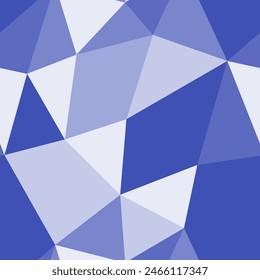 Minimal geometric background. Big triangles size. Repeatable pattern. Serene Blue color palette. Awesome vector tiles. Seamless vector illustration.