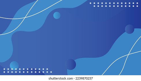 Fondo geométrico mínimo. Elemento azul con gradiente de fluido. Composición dinámica de forma. 