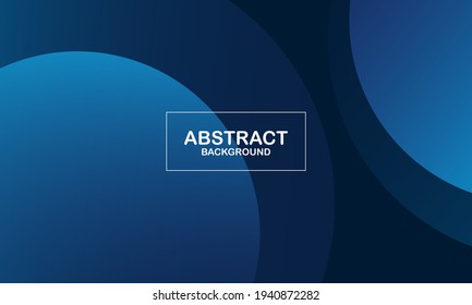 Minimal geometric background. Blue elements with fluid gradient. Dynamic shapes composition. Vector illustration