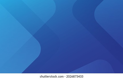 Minimal geometric background. Blue elements with fluid gradient. Dynamic shapes composition. Vector illustration